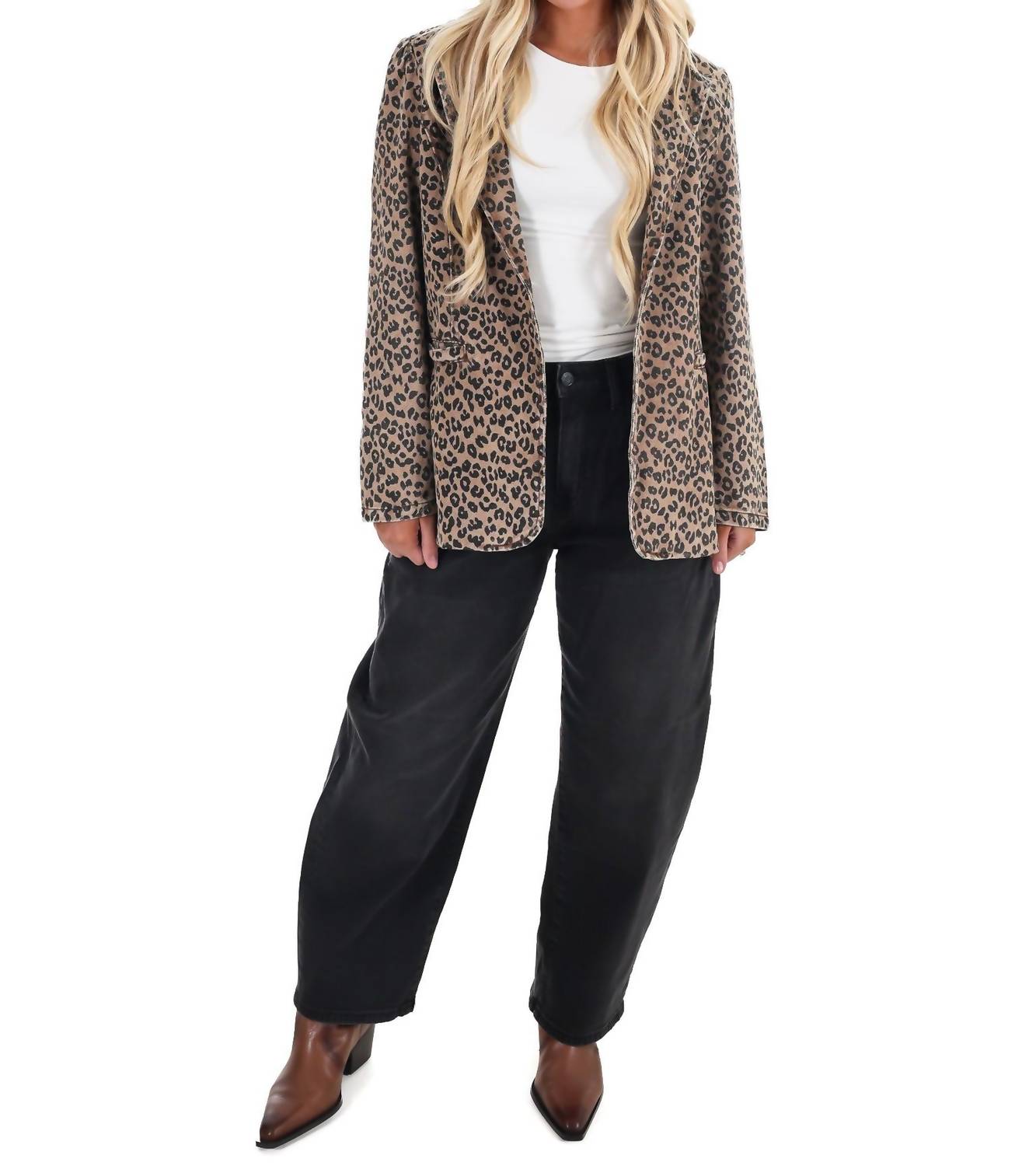Wild Side Leopard-Jeans-Blazer
