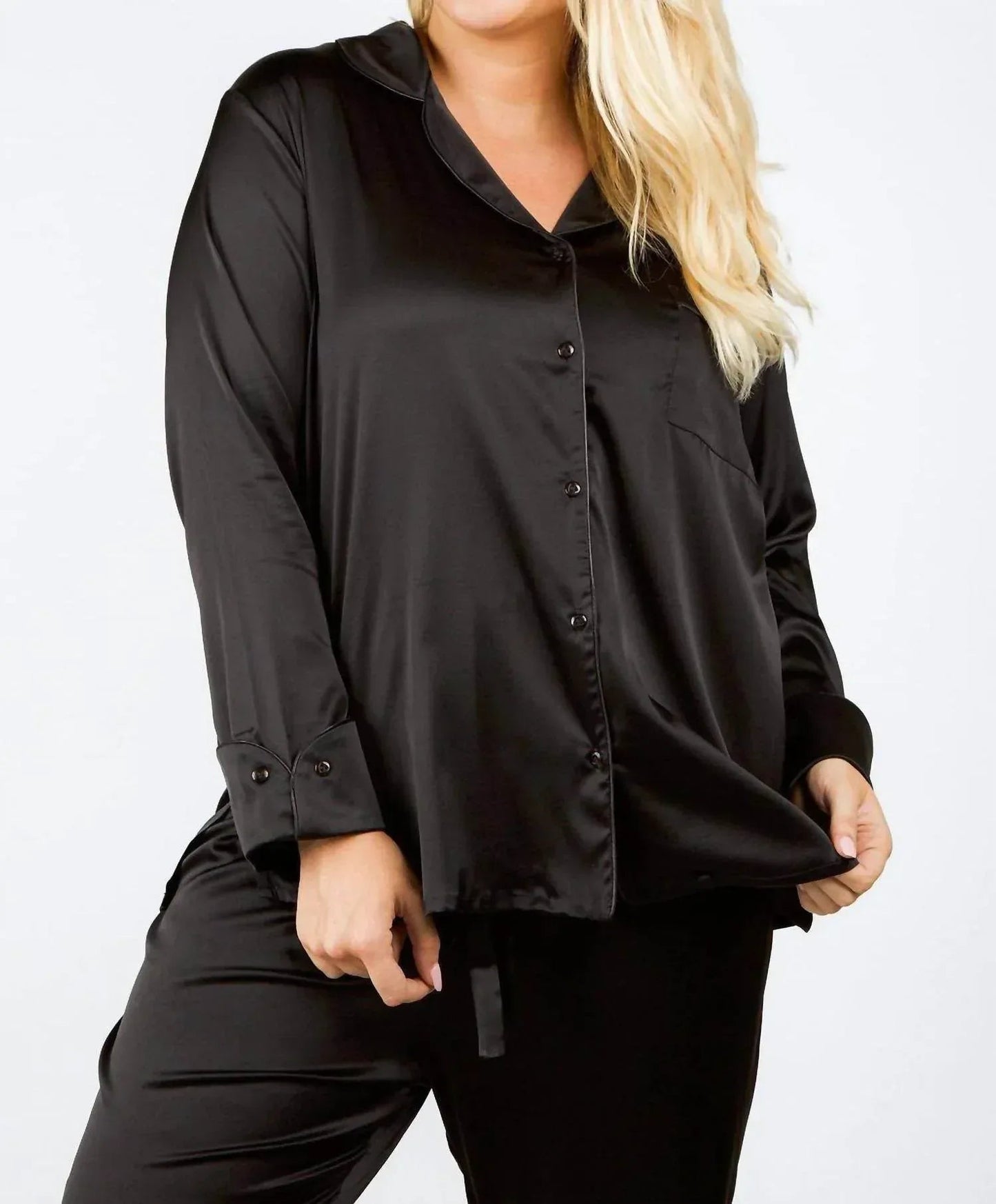 Seiden-Pyjama-Set – Plus-Size