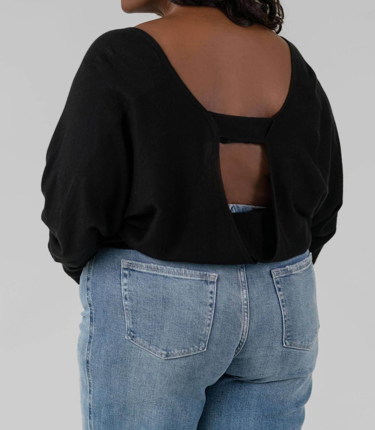Mullein Cotton Wrap Sweater - Plus Size