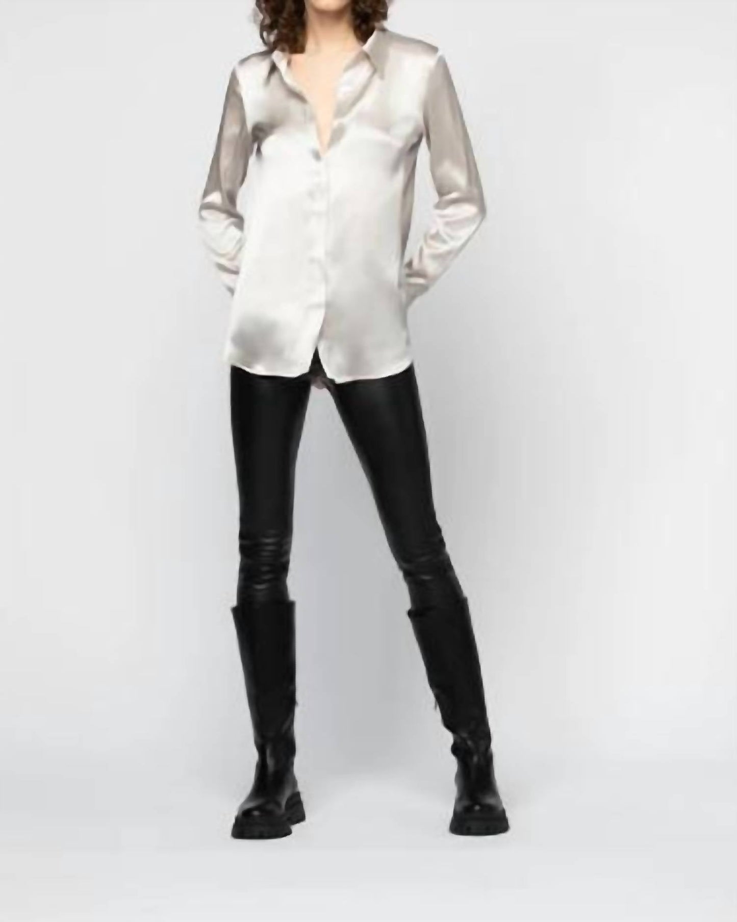 Leder-Stretch-Leggings