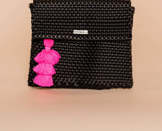 Women's Solid Woven Clutch