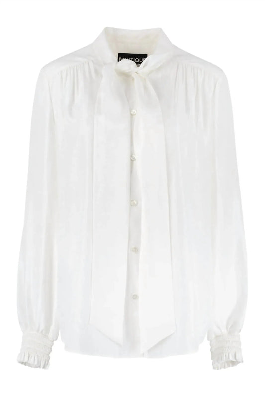 Women's Pleated Satin Blouse