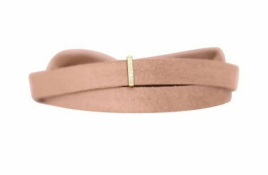 Women's Diamond Bar Suede Choker Necklace