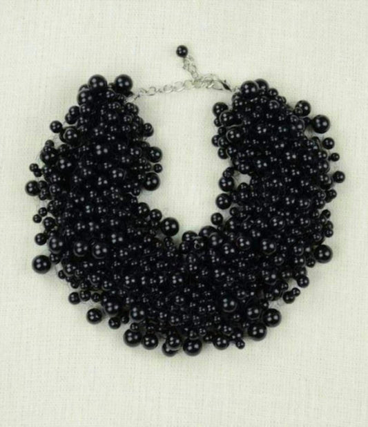 Women's Onyx Cluster Necklace