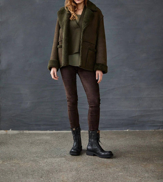Leggings aus Wildlederimitat