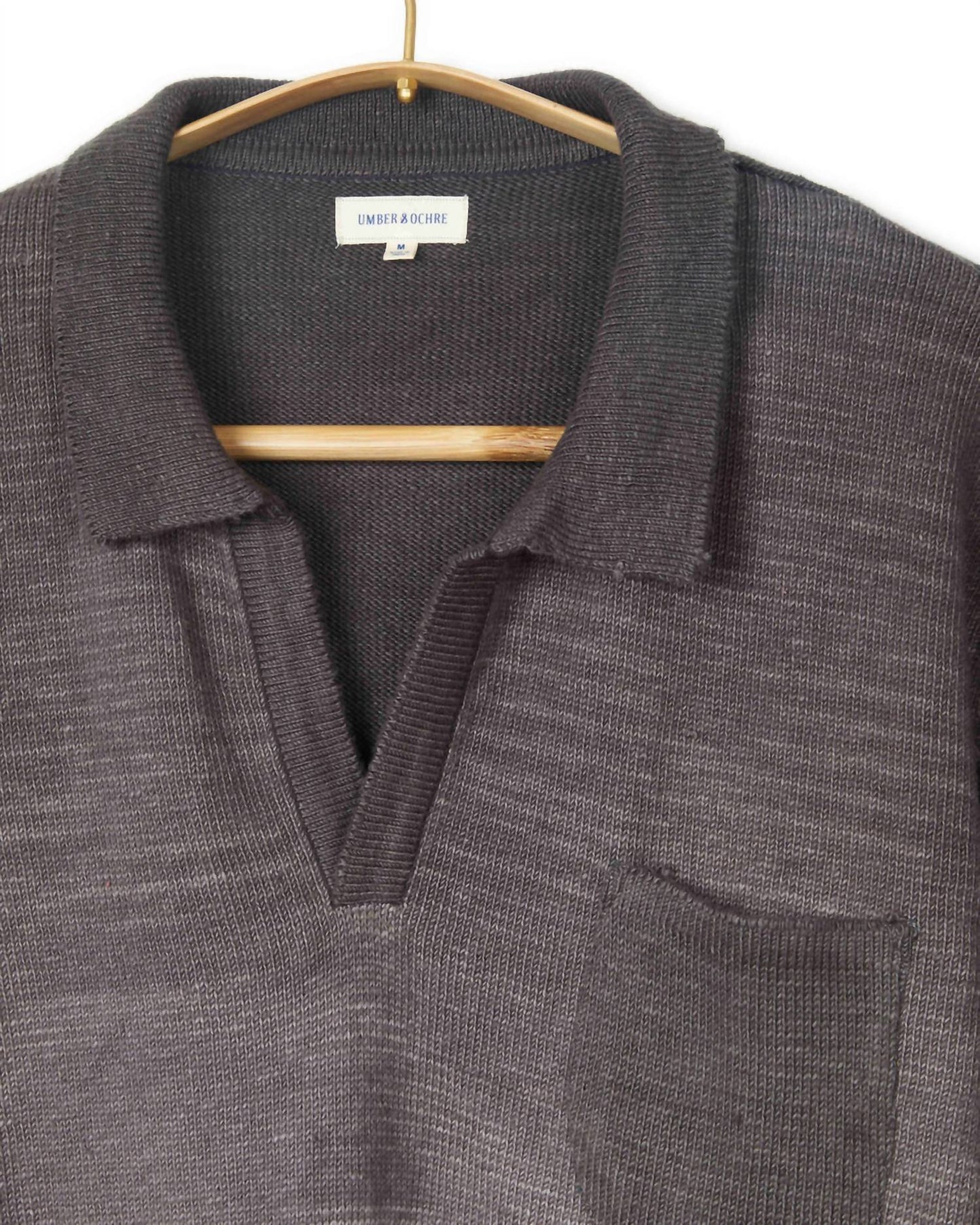 Herren Madhur Johnny Kragen Flachstrickpullover