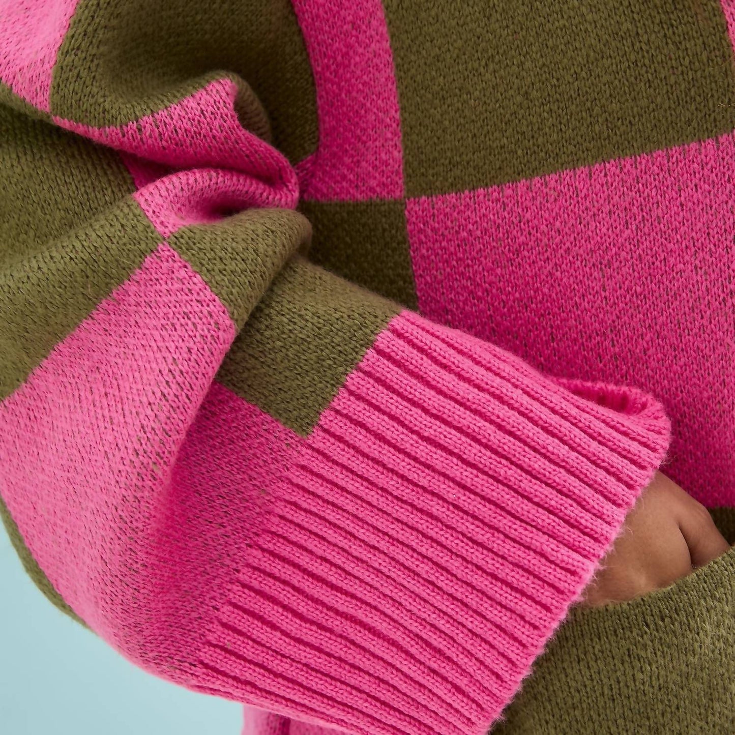 Candice Karierte Strickjacke