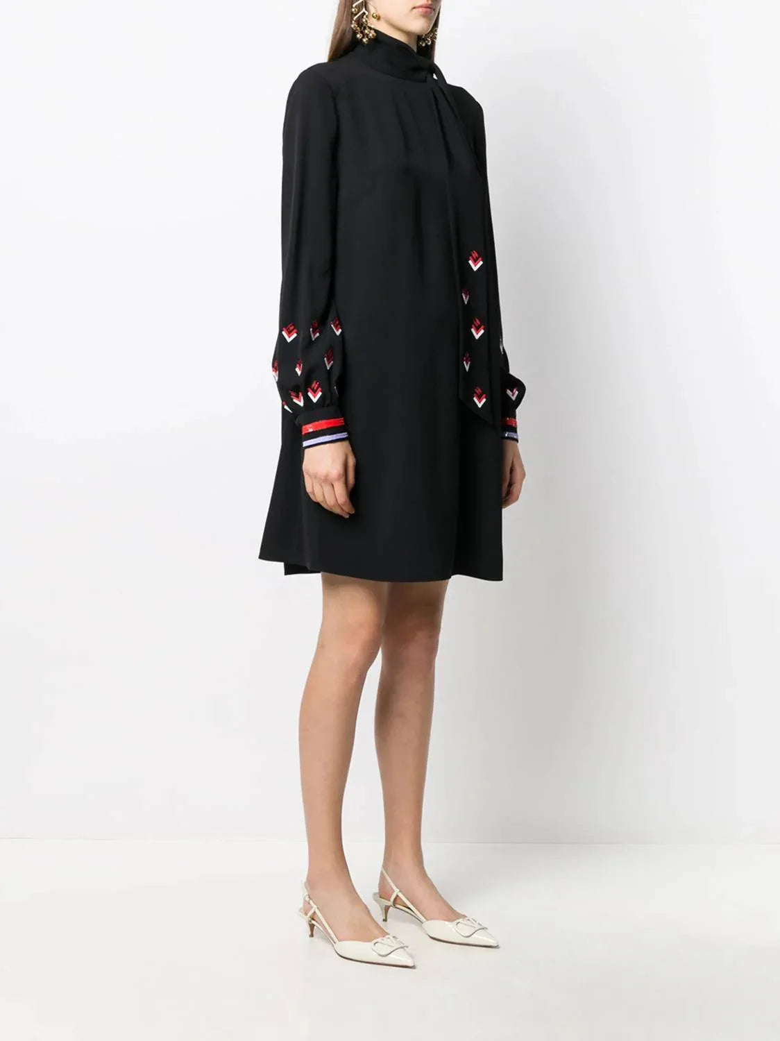 Paillettenkleid Langarm
