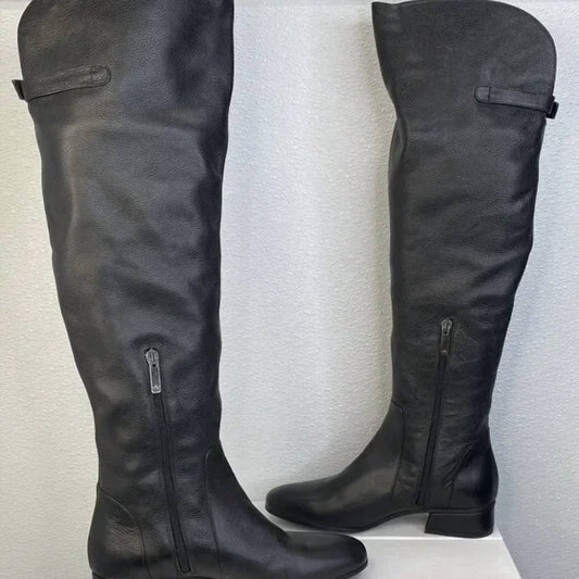 Women's Leather Knee High Riding Boots