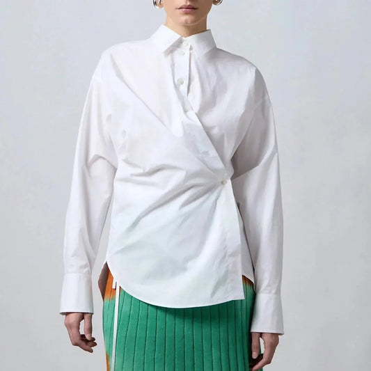 Wrap Long-sleeved Shirt