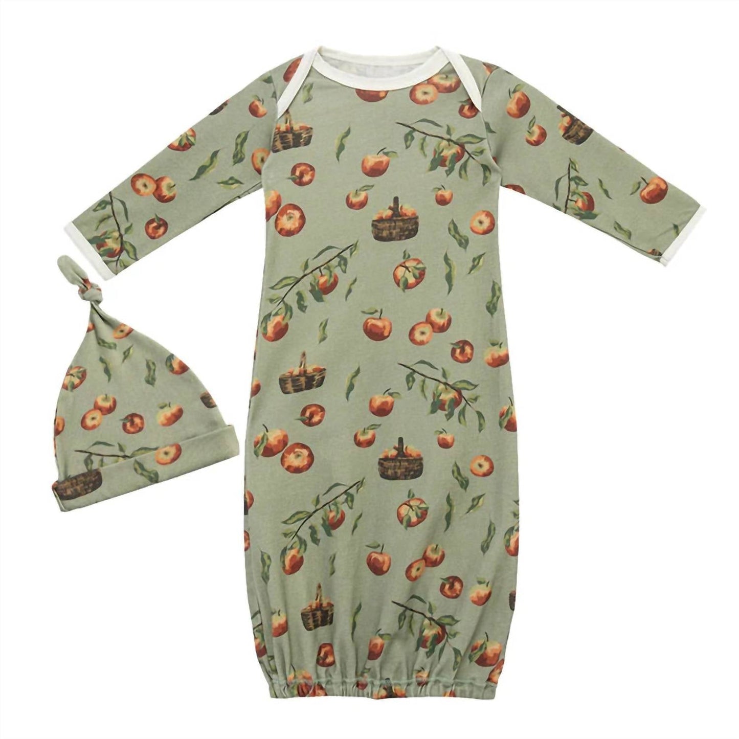 Organic Cotton Newborn Gown & Hat