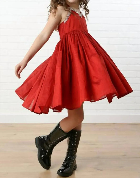 Mädchen-Paillettenkleid mit Neckholder