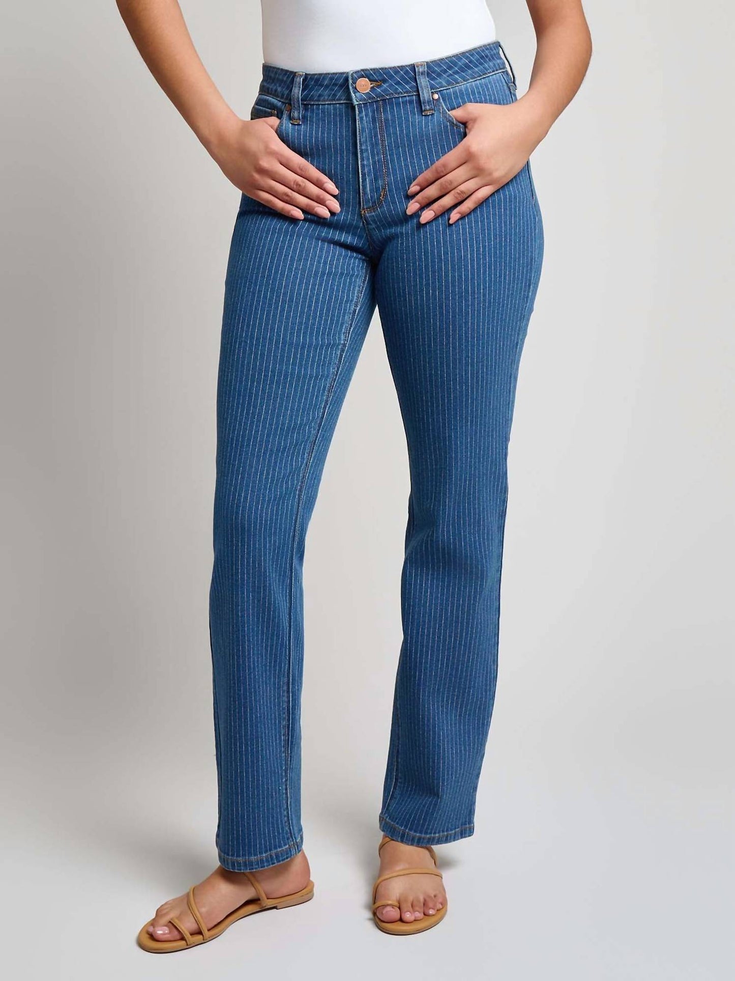 Lexington Straight-leg Gestreifte Jeans - Petite