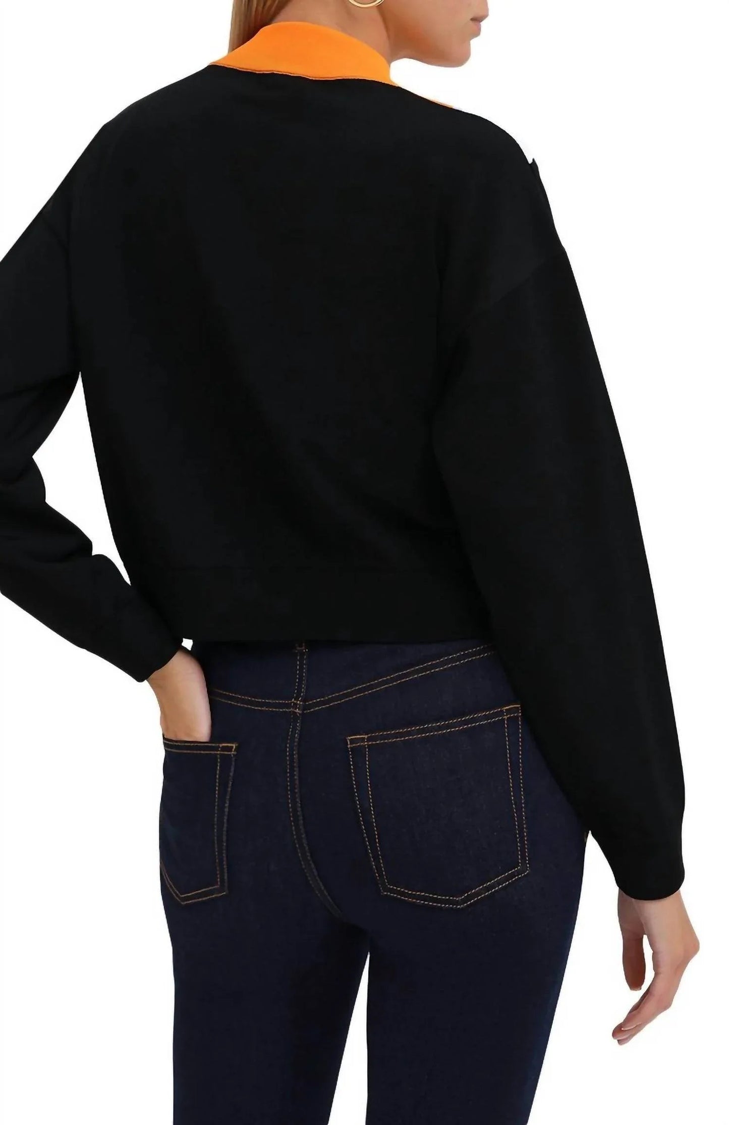 Colorblock Viscose Pullover Sweater