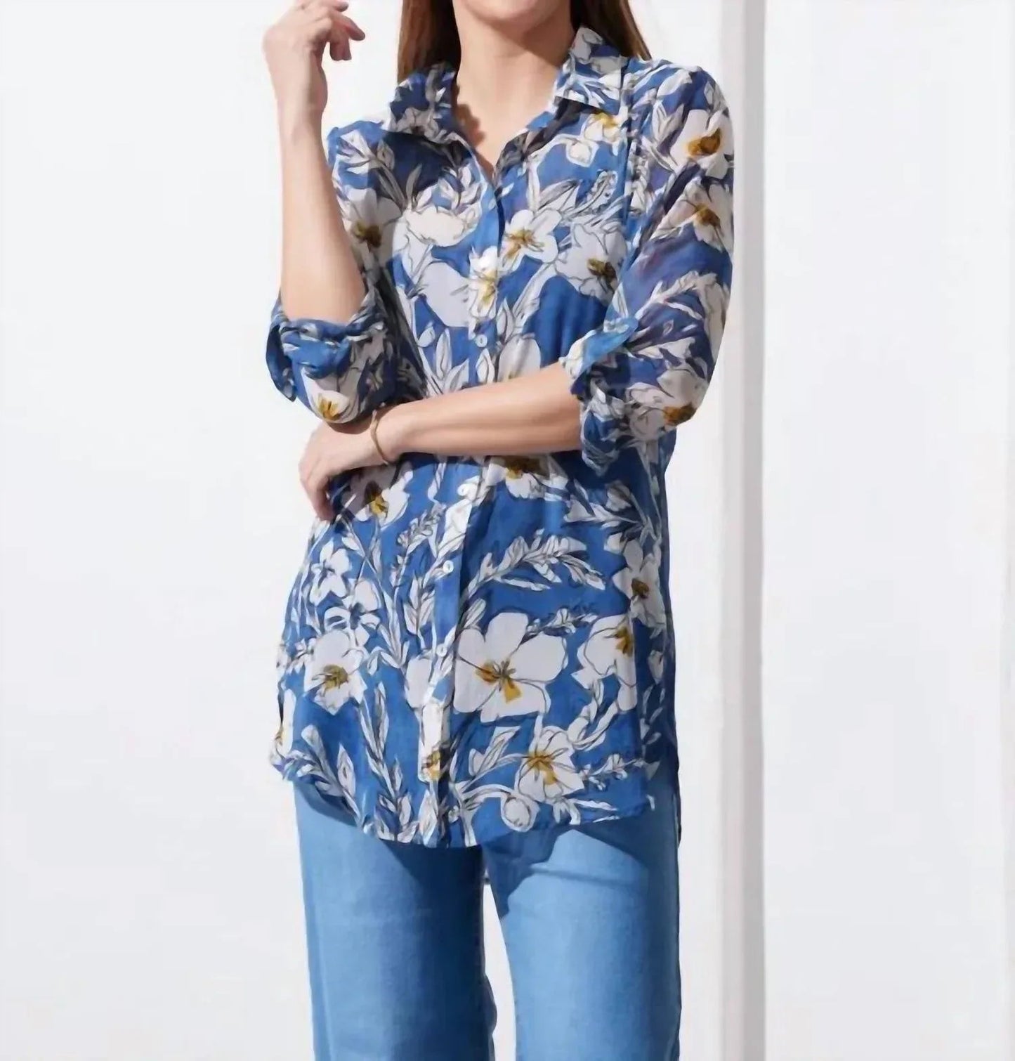 Bluse mit geblümtem Muster