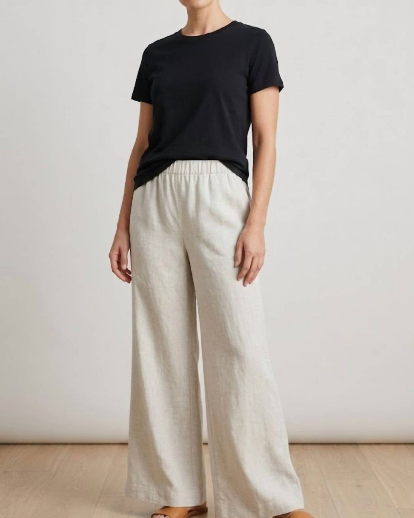 Klassische Leinenhose mit weitem Bein