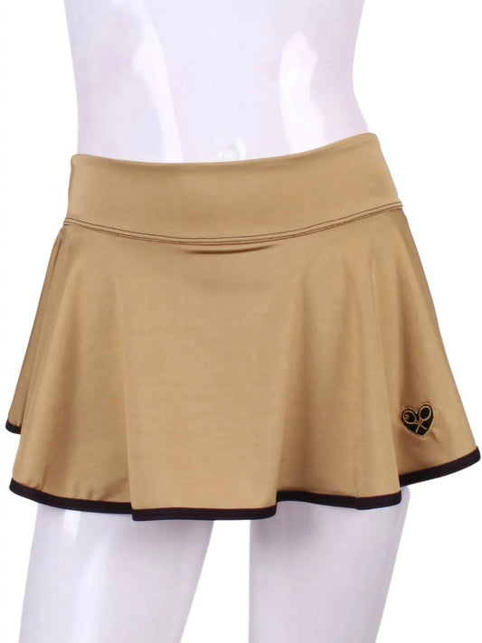 Tennisrock aus gebürstetem „O“-Material für Damen