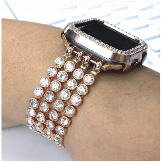 Women's Rhinestone Beaded Apple Watch Band