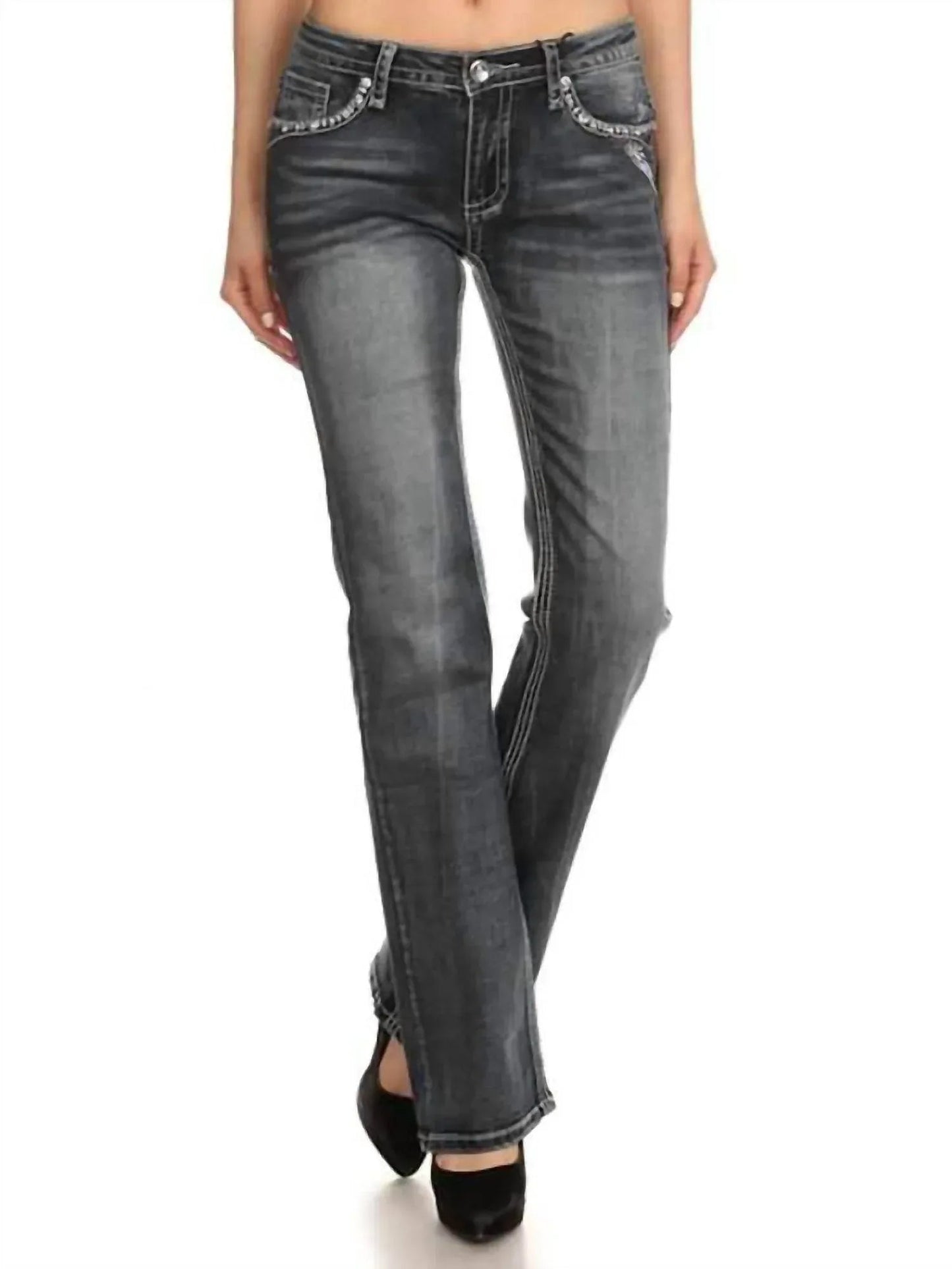 Naughty Too Distressed Skull Jean