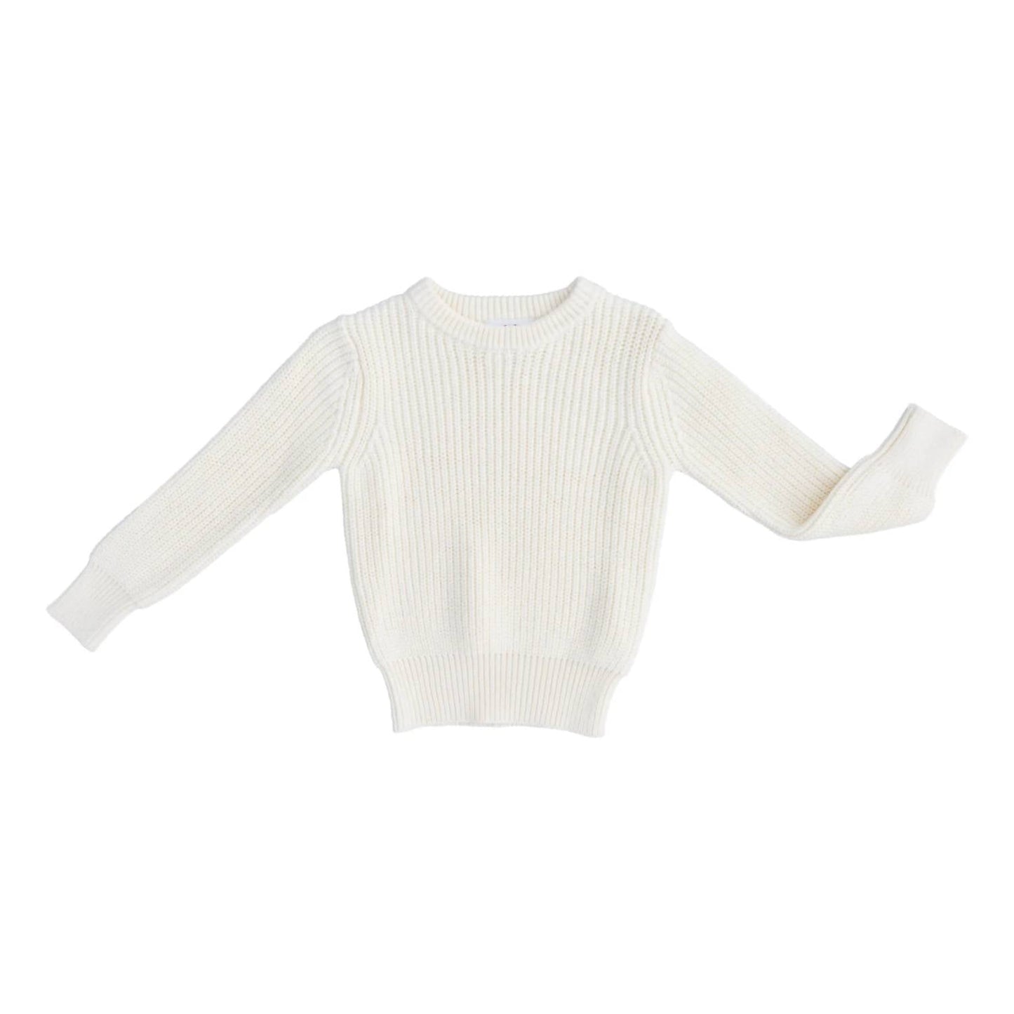 Mädchen Strickpullover mit Zopfmuster für Schnee
