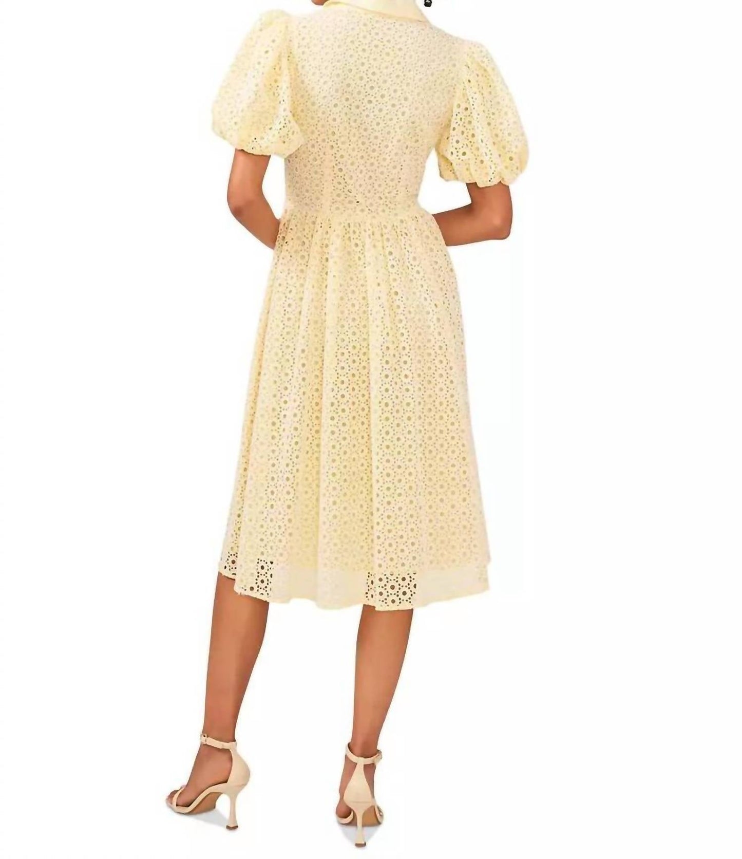 Baumwollkleid mit Ballonärmeln