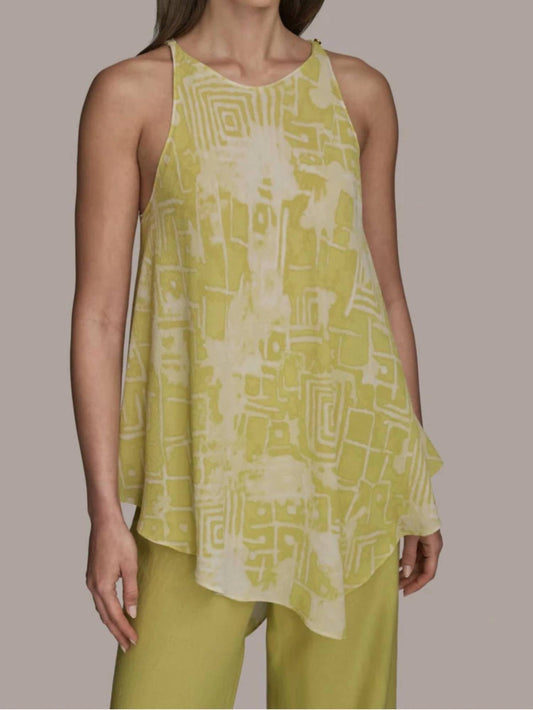 Asymmetrical Hem Sleeveless Tunic