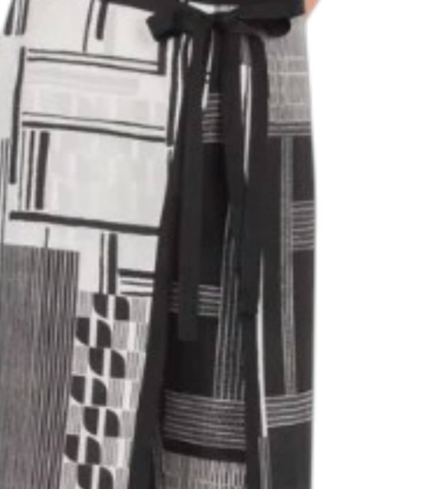 Geometric Print Wrap Trouser