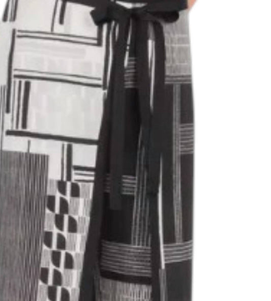 Geometric Print Wrap Trouser