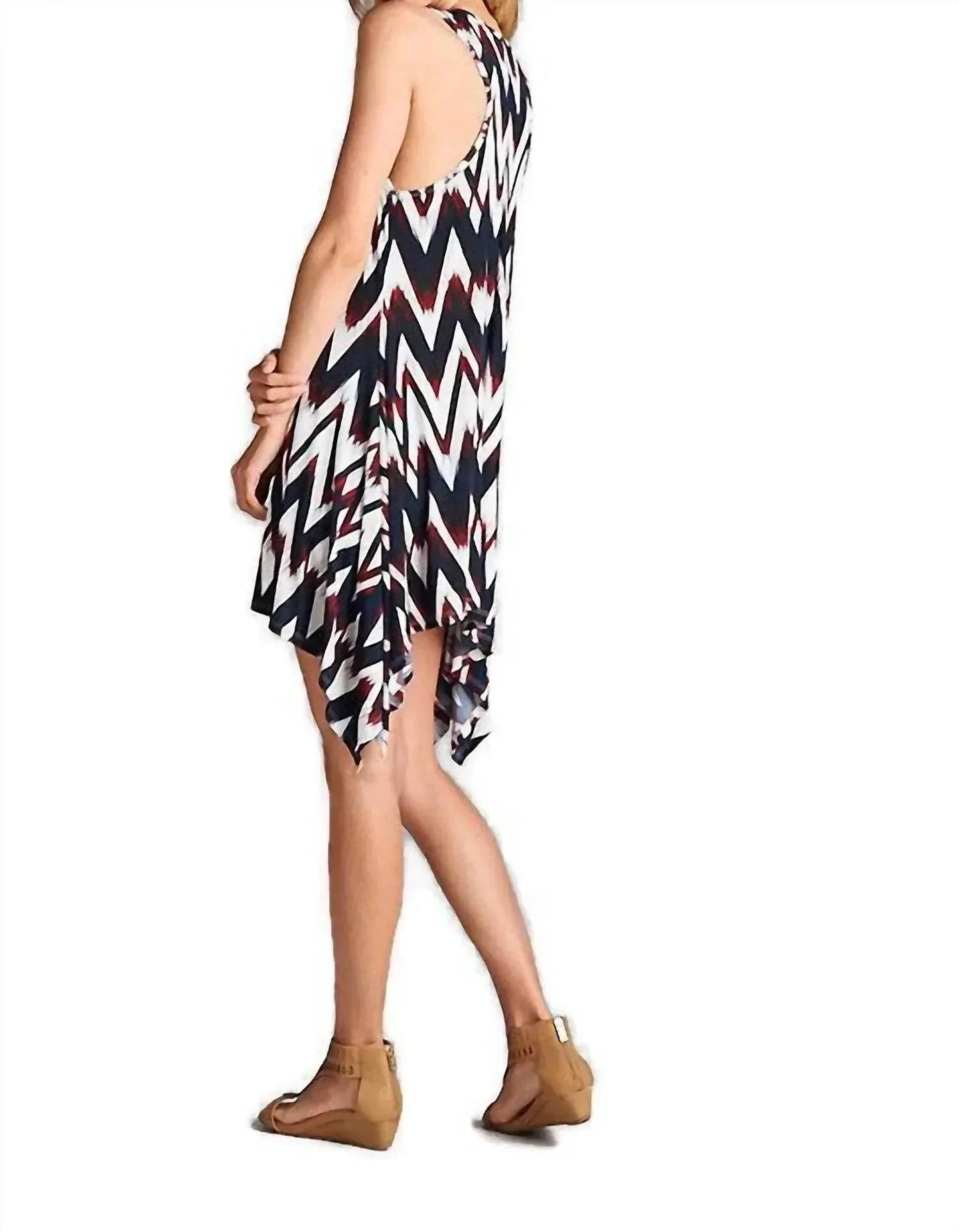 Tanktop mit Pinselstrich-Chevron-Muster