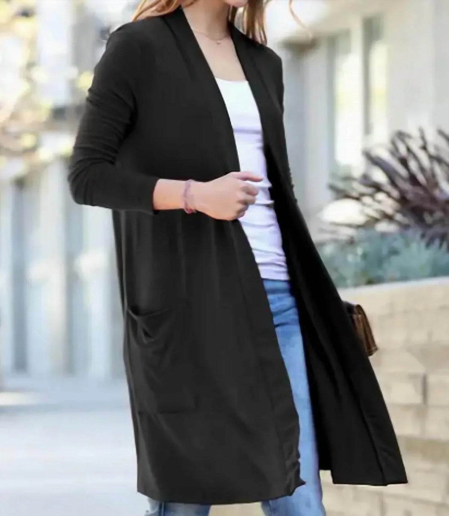 Microfiber Open Cardigan