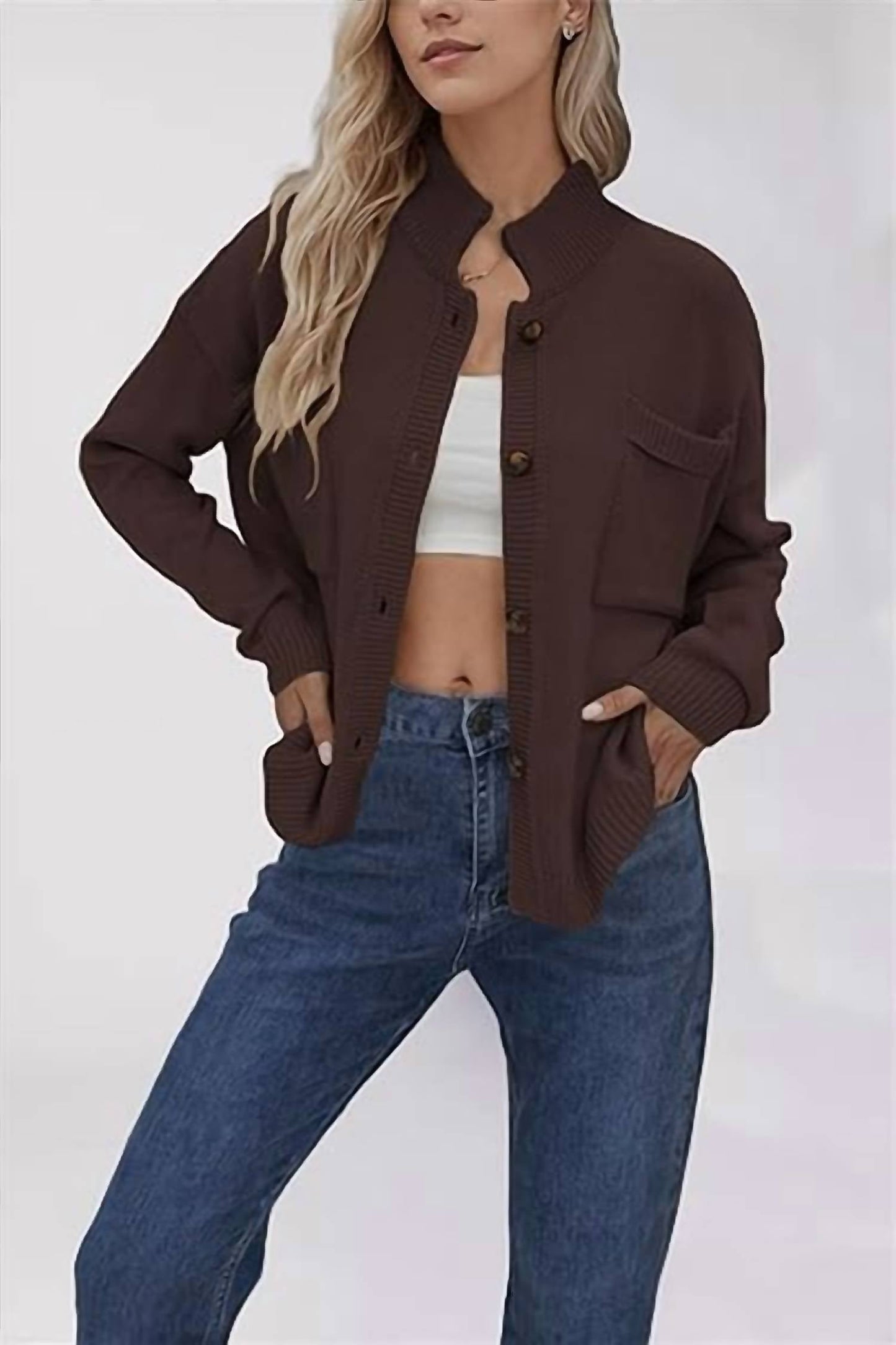 Cardigan „Sandy“ mit Kragen