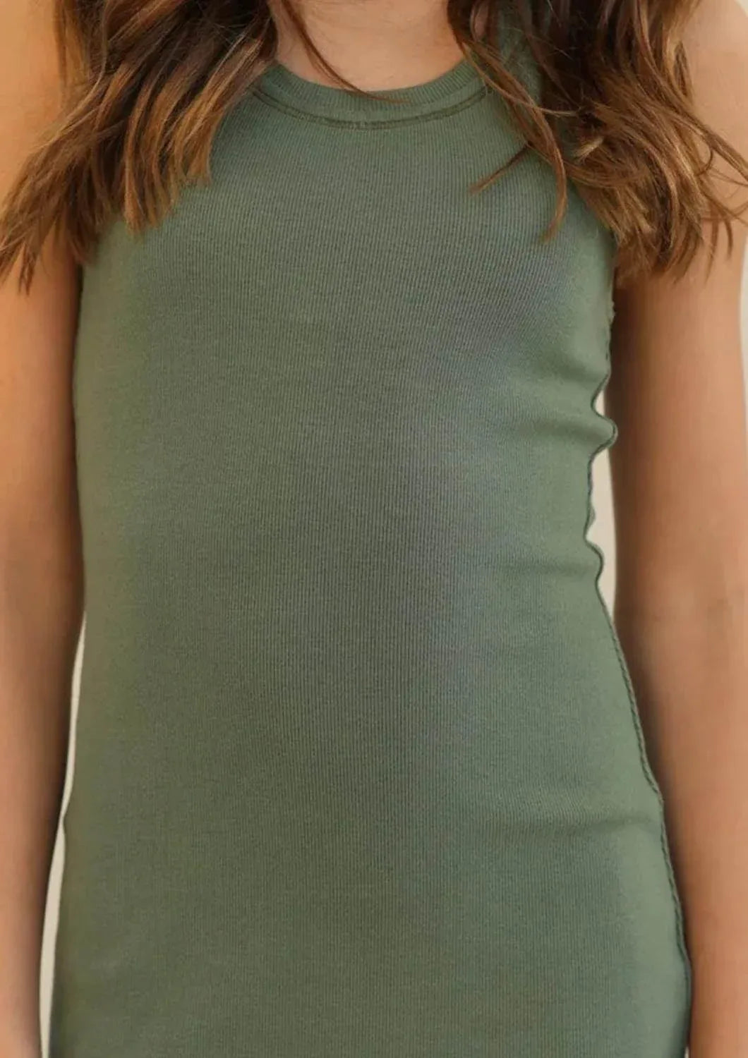 Geripptes Tanktop-Kleid für Mädchen