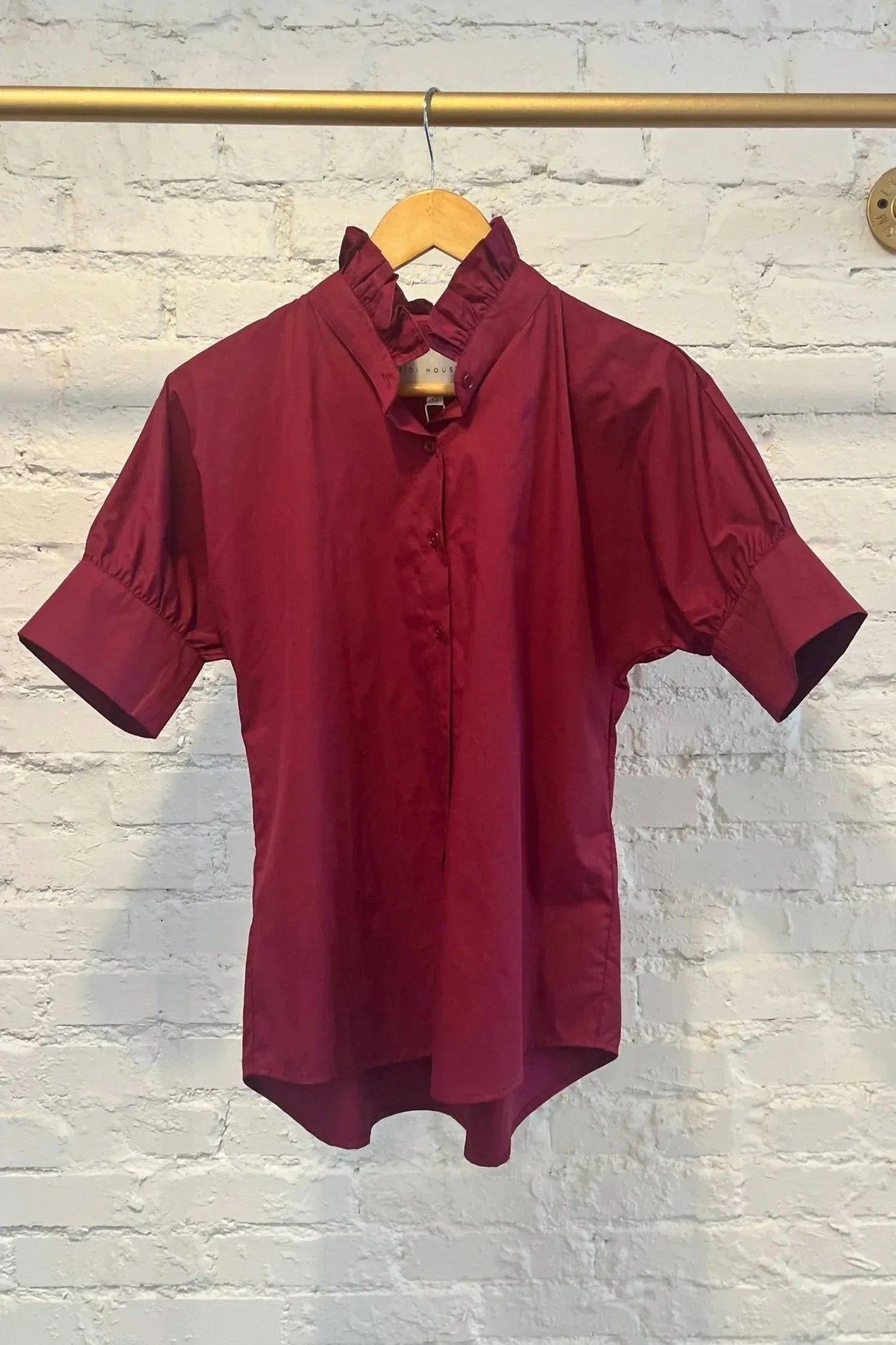 Short Sleeve Ruffle Shirt