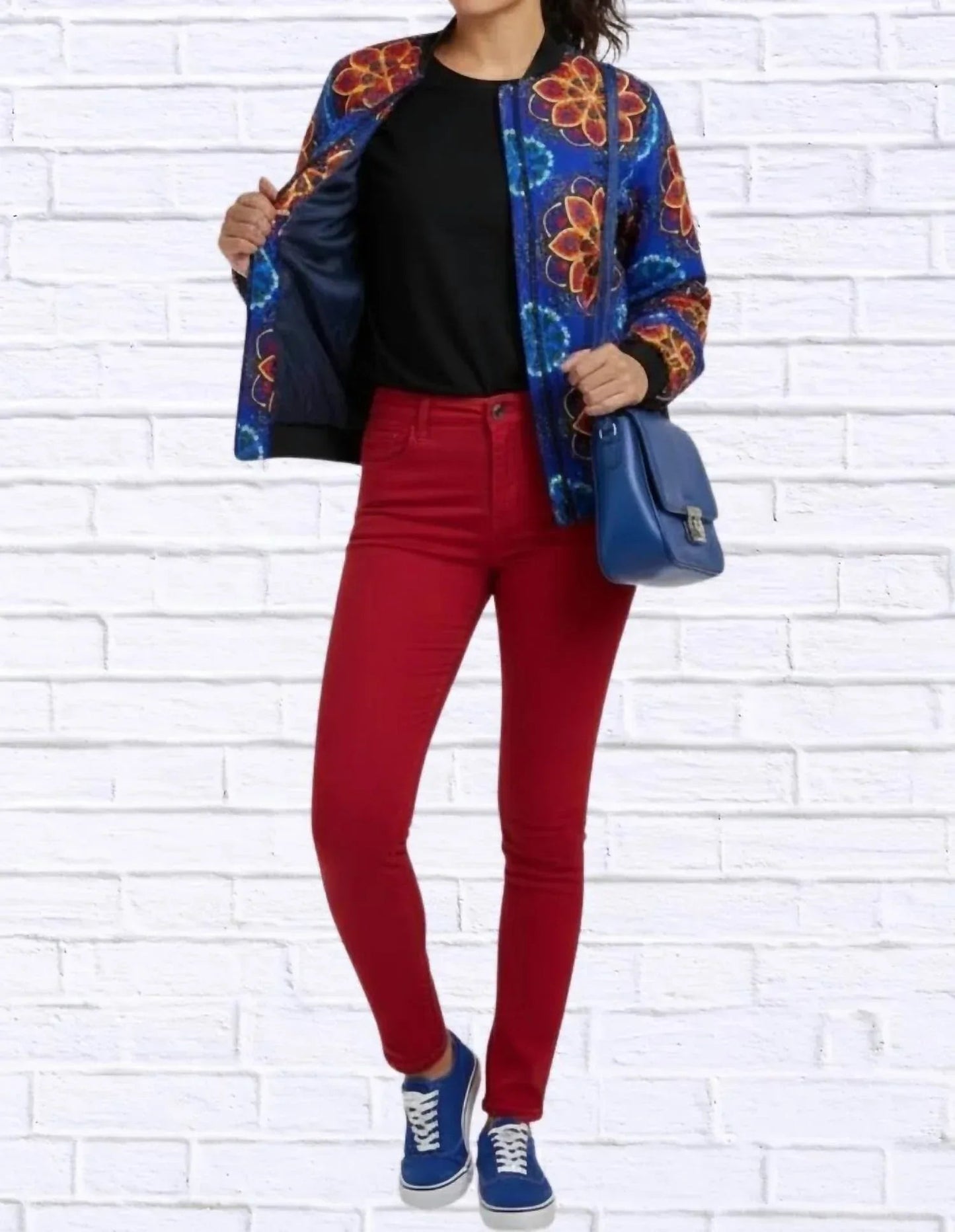 Maddy Traditional Bomber Printed Ethnic Jacket