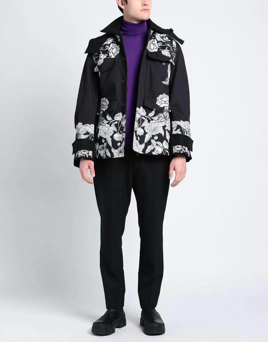 Cotton Blend Print Jacket