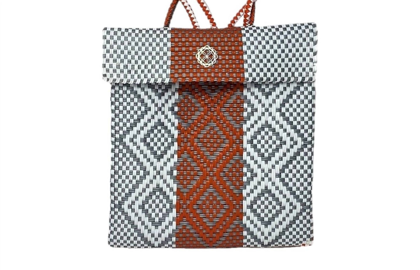 Handgefertigter mittelgroßer Rucksack für Damen im Azteken-Stil