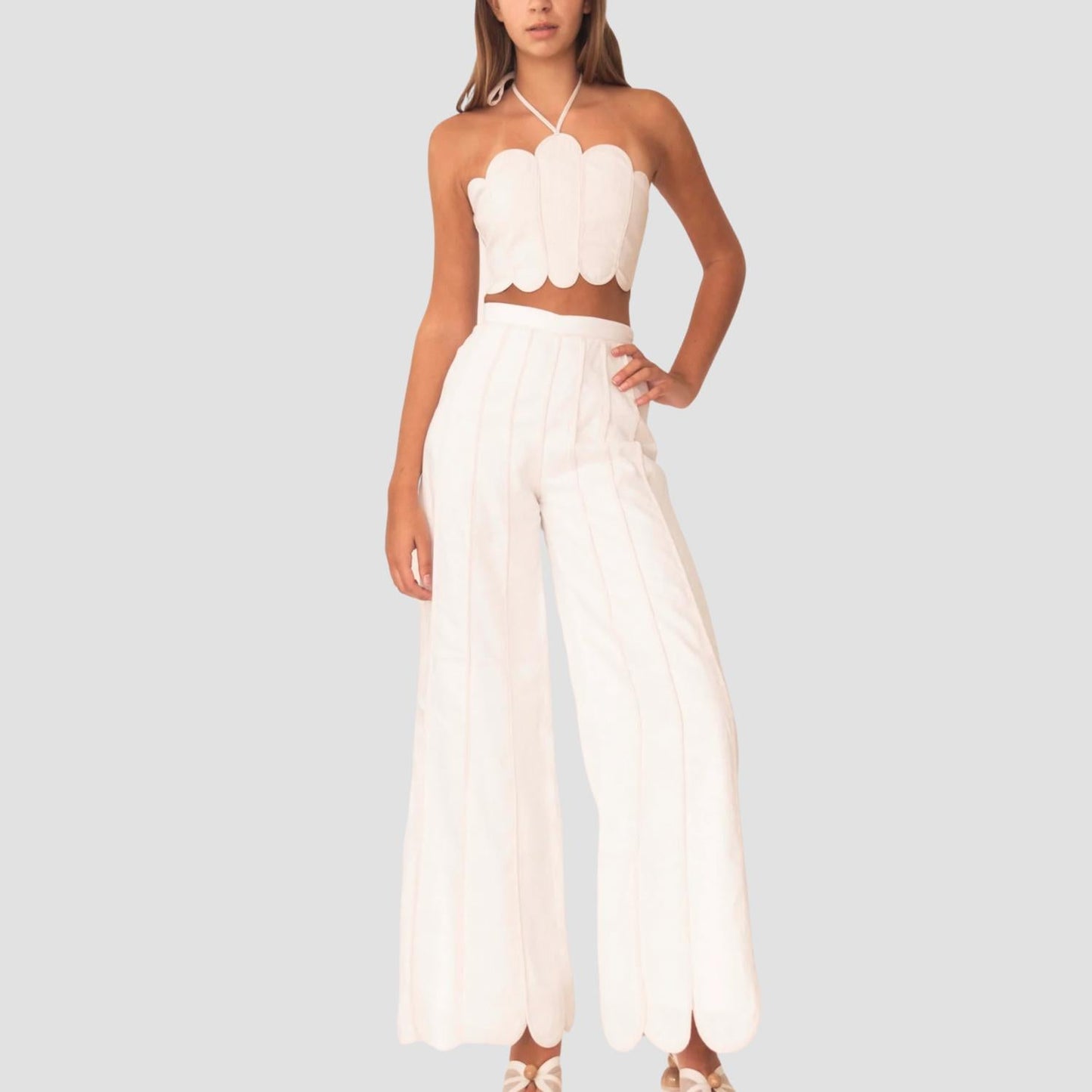 Lena Scalloped Top