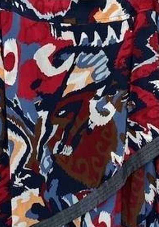Women Ikat Faux Mini Wrap Skirt