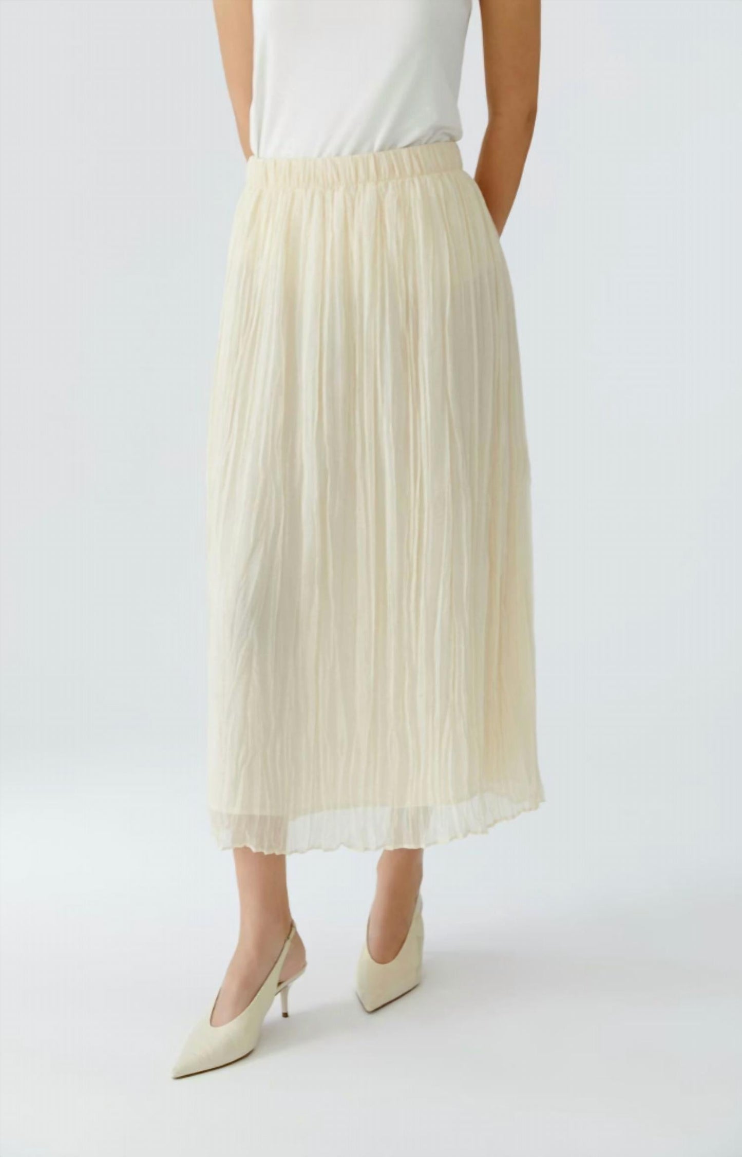 Pleated Midi Skirt