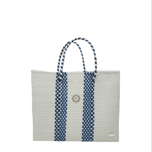 Women's Medium Woven Striped Regular Strap Tote Bag