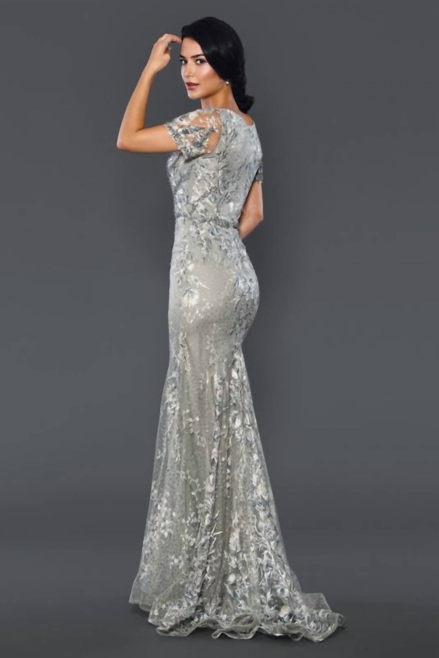 Long Formal Beaded Mother Of The Bride Dress