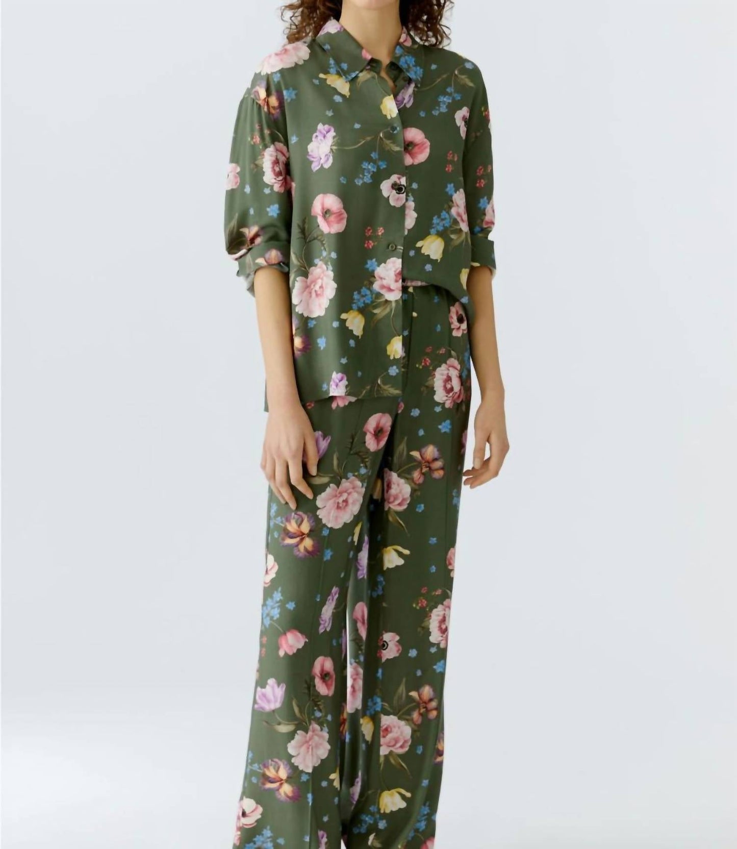 Bluse mit Gartenblumenmuster