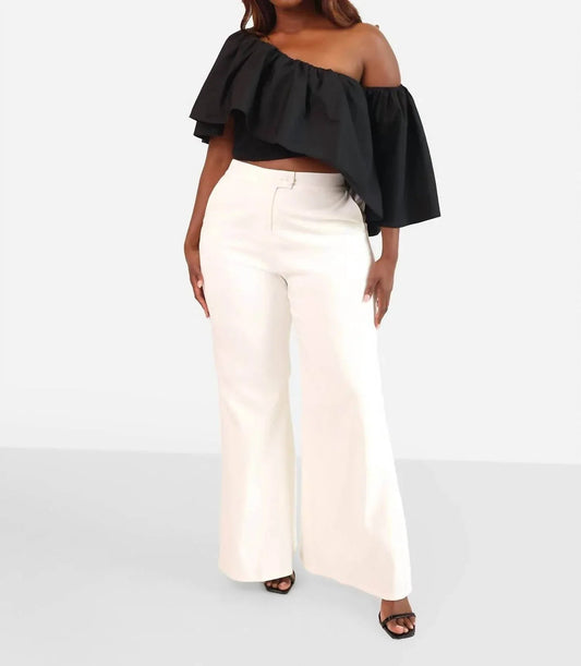 Garden Rose Bell Bottom Pants With Pockets