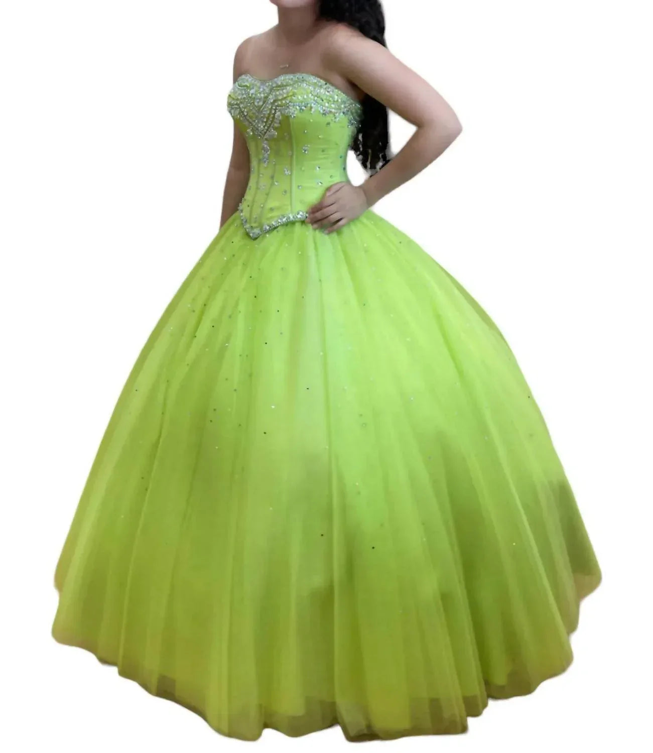 Trägerloses Quinceañera-Kleid