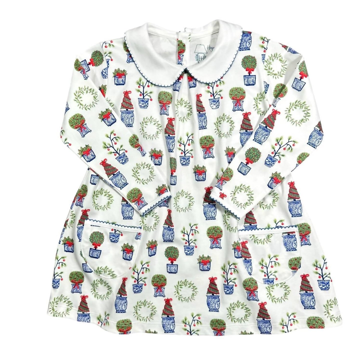 Mädchenkleid mit Dreh-Effekt und Taschen