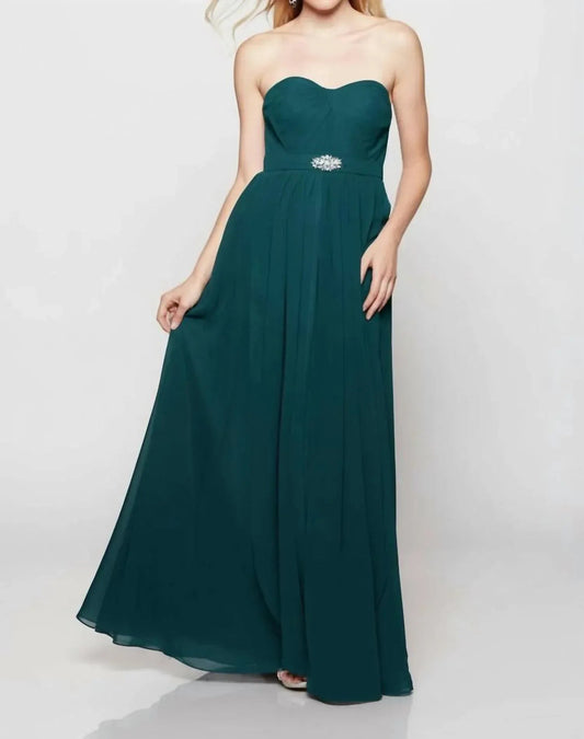 Women's Strapless Chiffon Dress