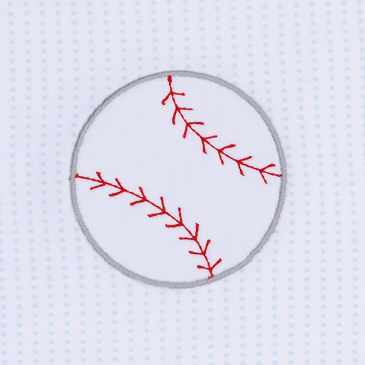 Boy's Tiny Slugger Applique Long Pajamas