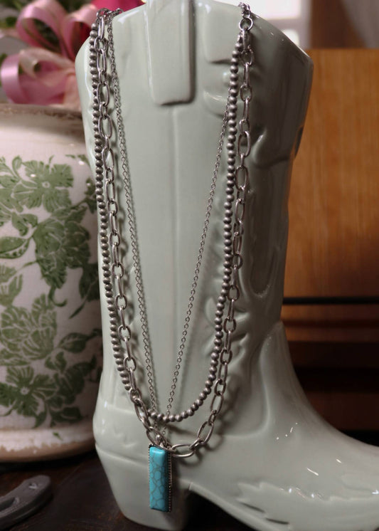 Women's Wolfe Bar Pendant Necklace