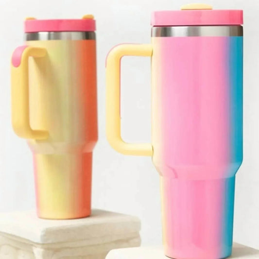 Vertikaler Regenbogen-40-Oz-Edelstahl-Isolierbecher