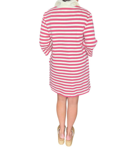 Zip Front Striped Dress